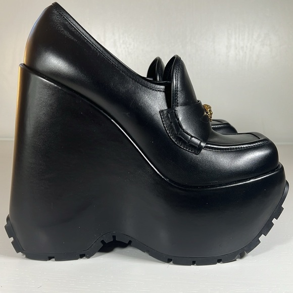Versace Platform Wedge Pumps Size 41 - Picture 2 of 10